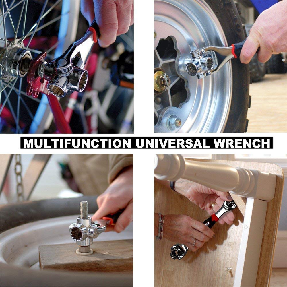 Giftock Tiger Wrench Universal 48 In 1 Socket Wrench Multifunction Wrench Tool With 360 Degree Rotating Head, Magnetic Spanner Tool For Home And Car Repair Tool Works, Torx