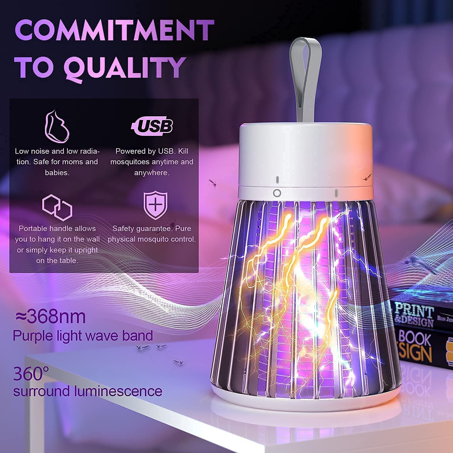 Giftock Mosquito-Killer-Lamp-International-Eco-Friendly-Bug-Zapper-Electric-Mosquito-Lamp-Dual-Mosquito-Zapper