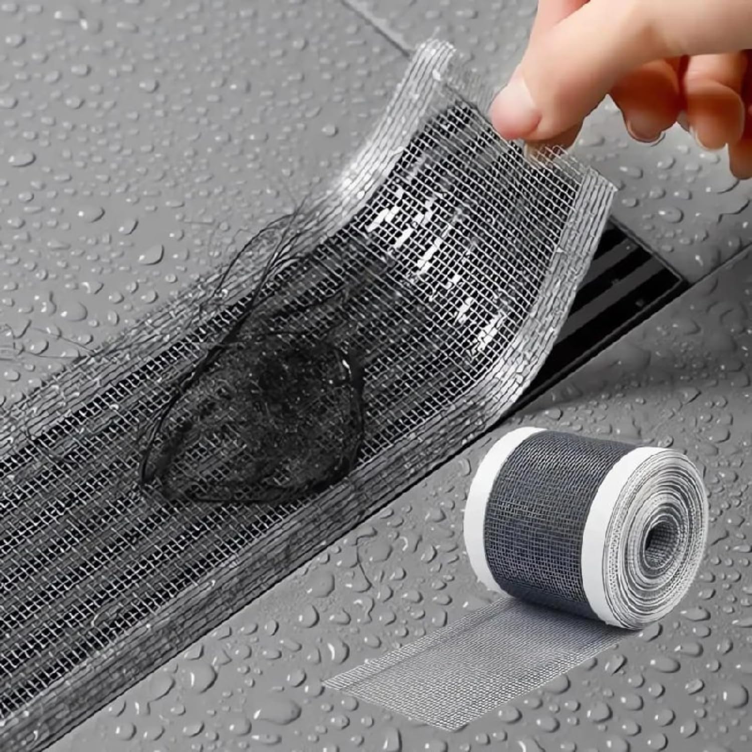 Giftock Kitchen Sink Strainer - Disposable Shower Drain Cover Hair Catcher Shower Drain Mesh Stickers, Reusable and Versatile Drain Cover for Bathroom Laundry Bathtub Kitchen Sink, 10x10cm (Round)