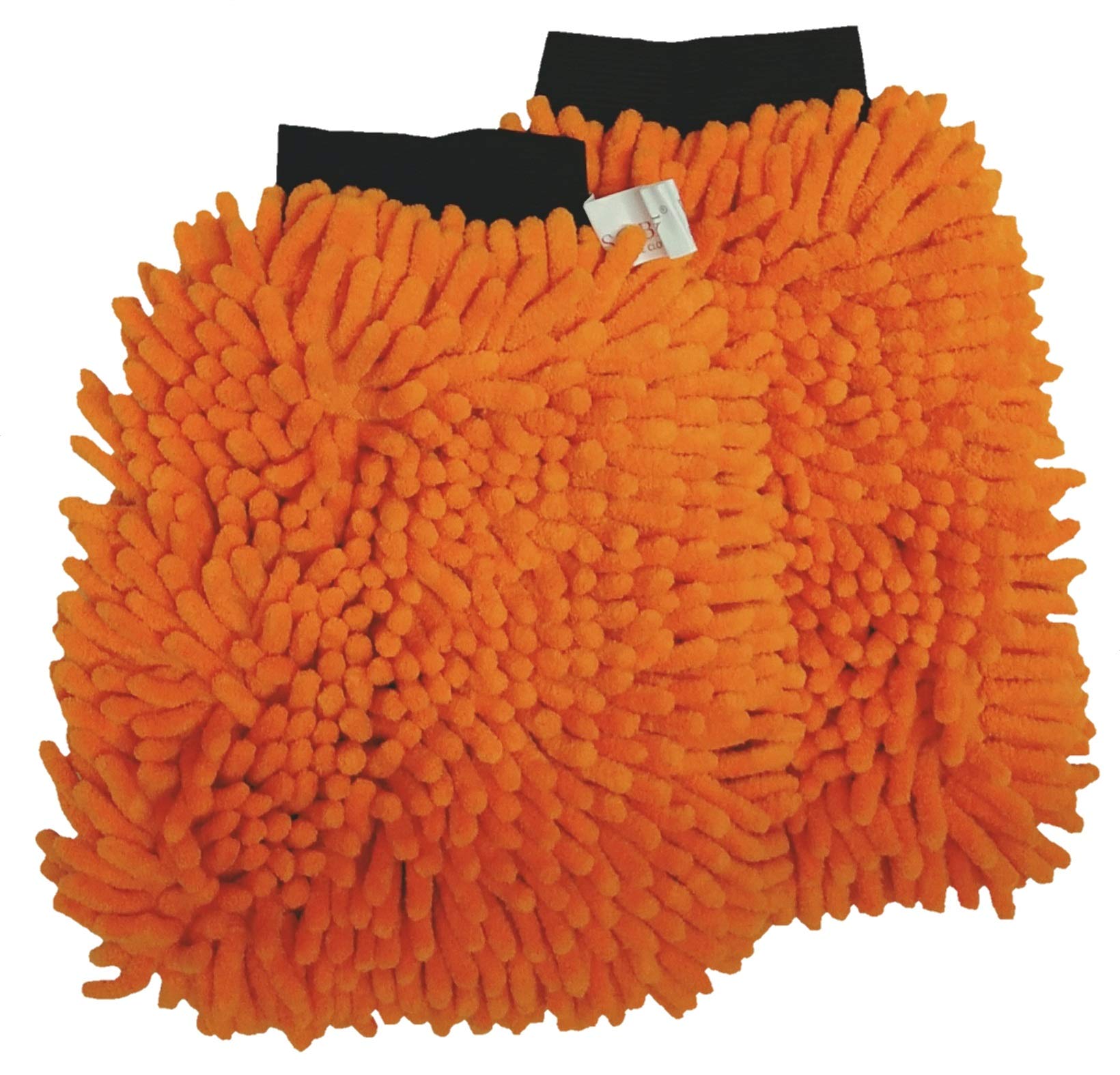 Giftock Microfiber Wash and Dust Chenille Mitt Cleaning Gloves (1 PC Single Sided, Extra Large, Big Chenille Mitt Glove) Multicolor