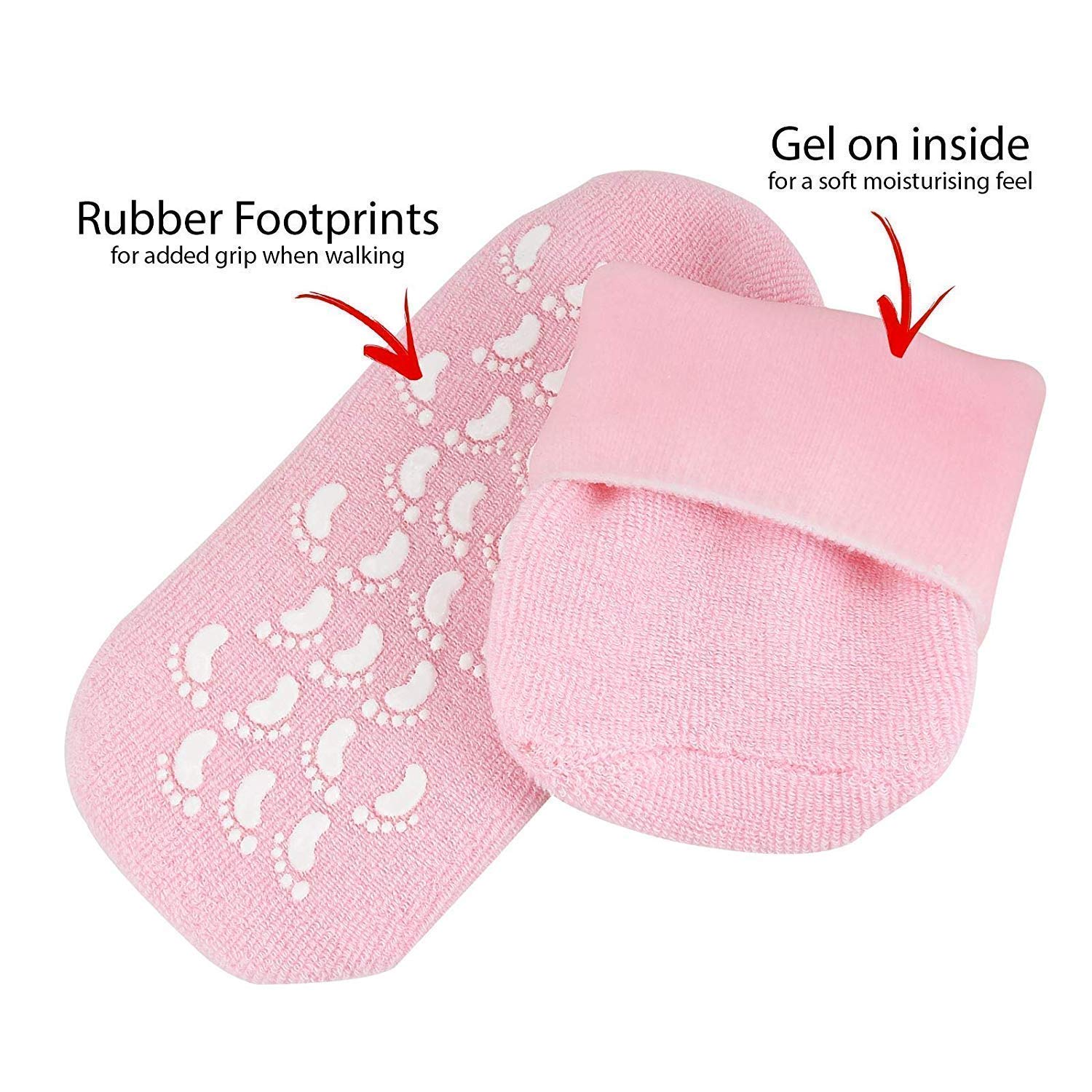 Giftock Silicon Socks Heel for Crack (1 Pair) Spa Gel Socks for Women and Men, Feet Protector Crack Heel Repair Socks with Moisturizing Natural Oil and Vitamin E Repair Dry Cracked Feet & Soften Skin