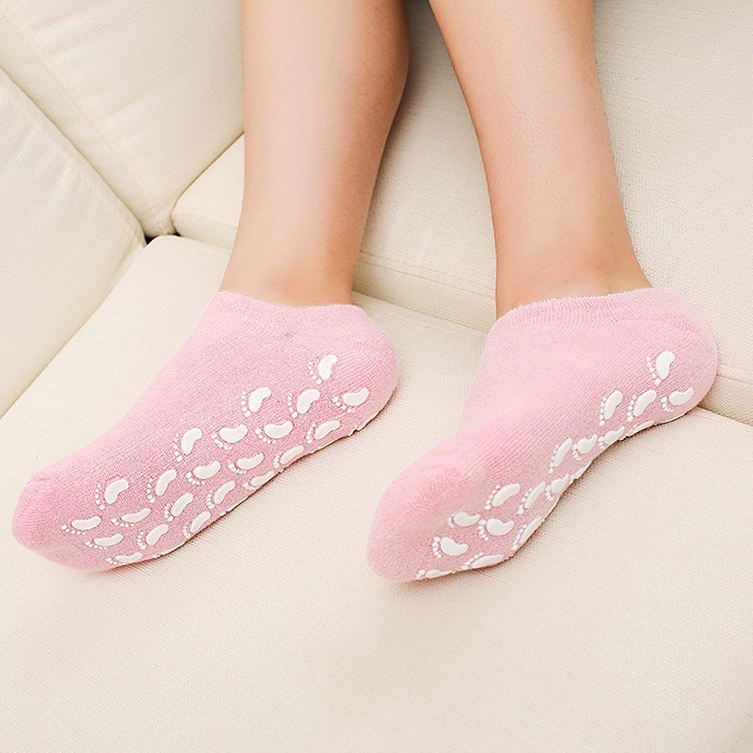 Giftock Silicon Socks Heel for Crack (1 Pair) Spa Gel Socks for Women and Men, Feet Protector Crack Heel Repair Socks with Moisturizing Natural Oil and Vitamin E Repair Dry Cracked Feet & Soften Skin