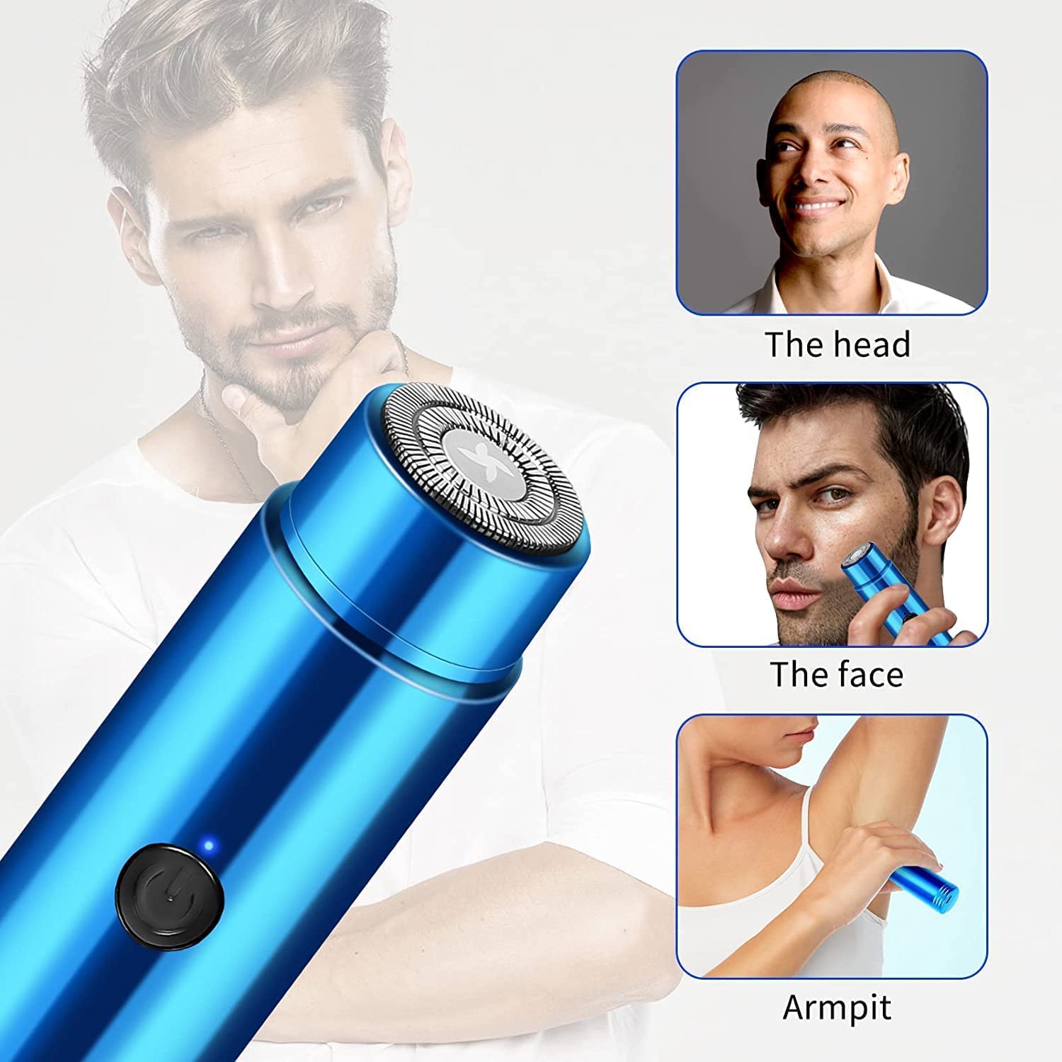 Giftock Mini Portable Electric Shaver for Men and Women Compact Travel-Friendly USB Washable Beard Shaver and Trimmer