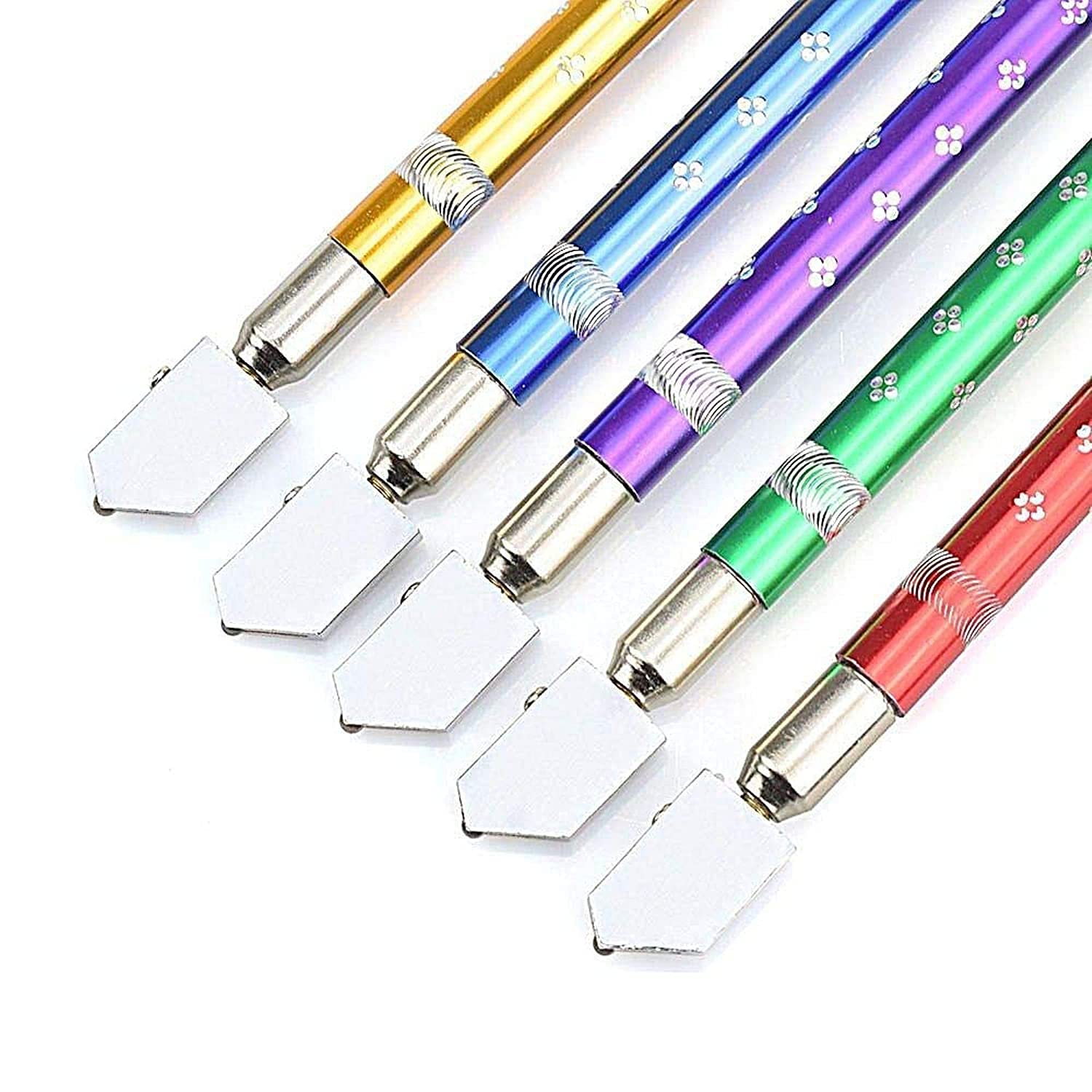Giftock Professional Glass Cutting Tools - 5mm-15mm Metal Handle Pencil Style Glass Cutter