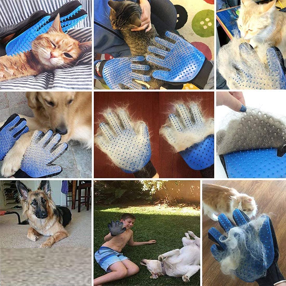 Giftock DOG CLEANER GLOVES | Deshedding Pet Grooming Washing Gloves for Dogs and Cats Hair Remover Brush Gloves | Dog, Cat Bathing Scrubber Gloves