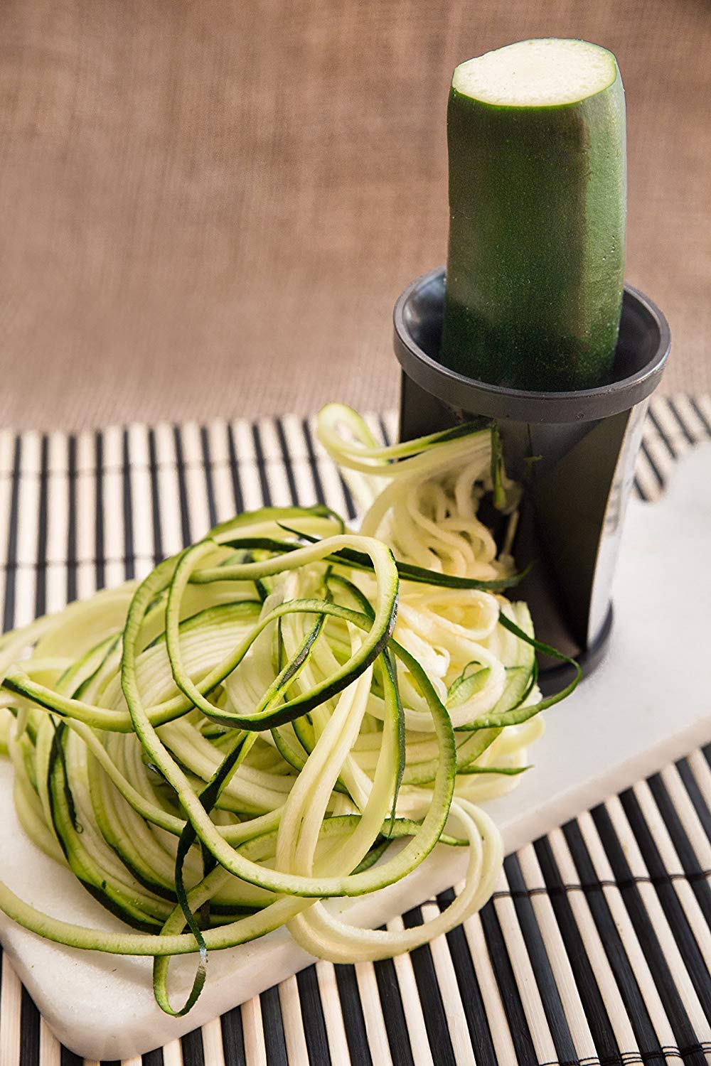 Giftock Multipurpose Slicer Cutter-Dual Stainless Steel Cutting Blades Spiral Slicer for Zucchini Spaghetti Noodles- Veg. Salad Maker Slicer for Kitchen (Watermelon Slicer)