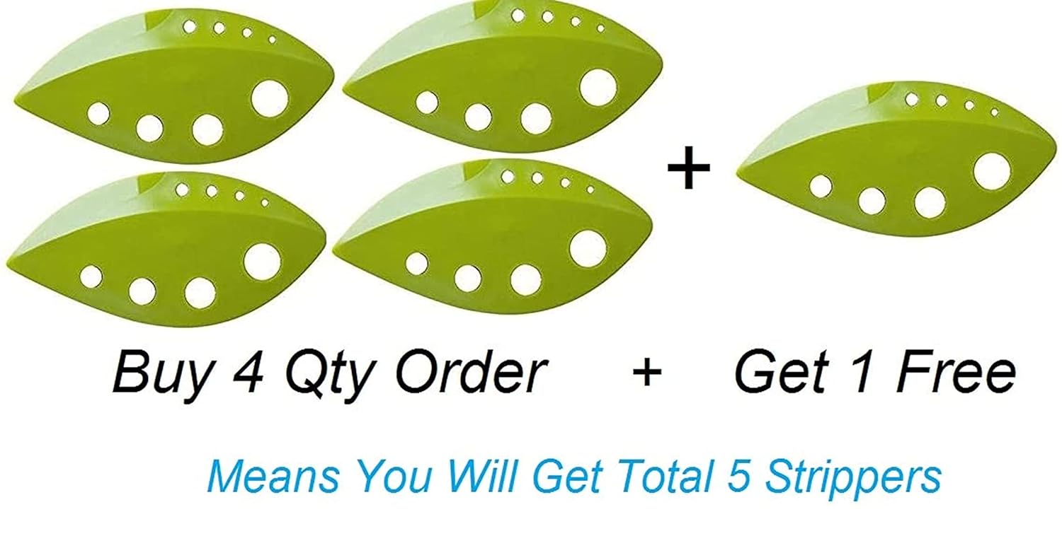 Giftock Vegetable Leaf Stripper, Plastic Leaves Remover Kale, Chard, Collard Greens Loose Leaf Herb Stripper Vegetable Leaf Stripping Device (Pack of 1)