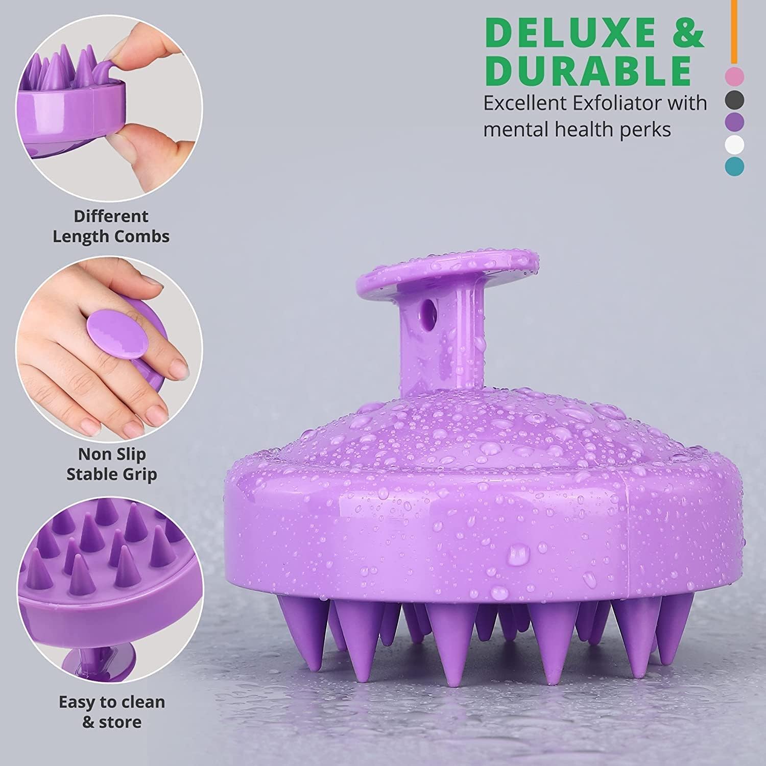 EPISKEY® Scalp Massager Shampoo Brush, Scalp Massage Shampoo Brush Shower Head Scrubber Scalp Brush (BLUE-35)