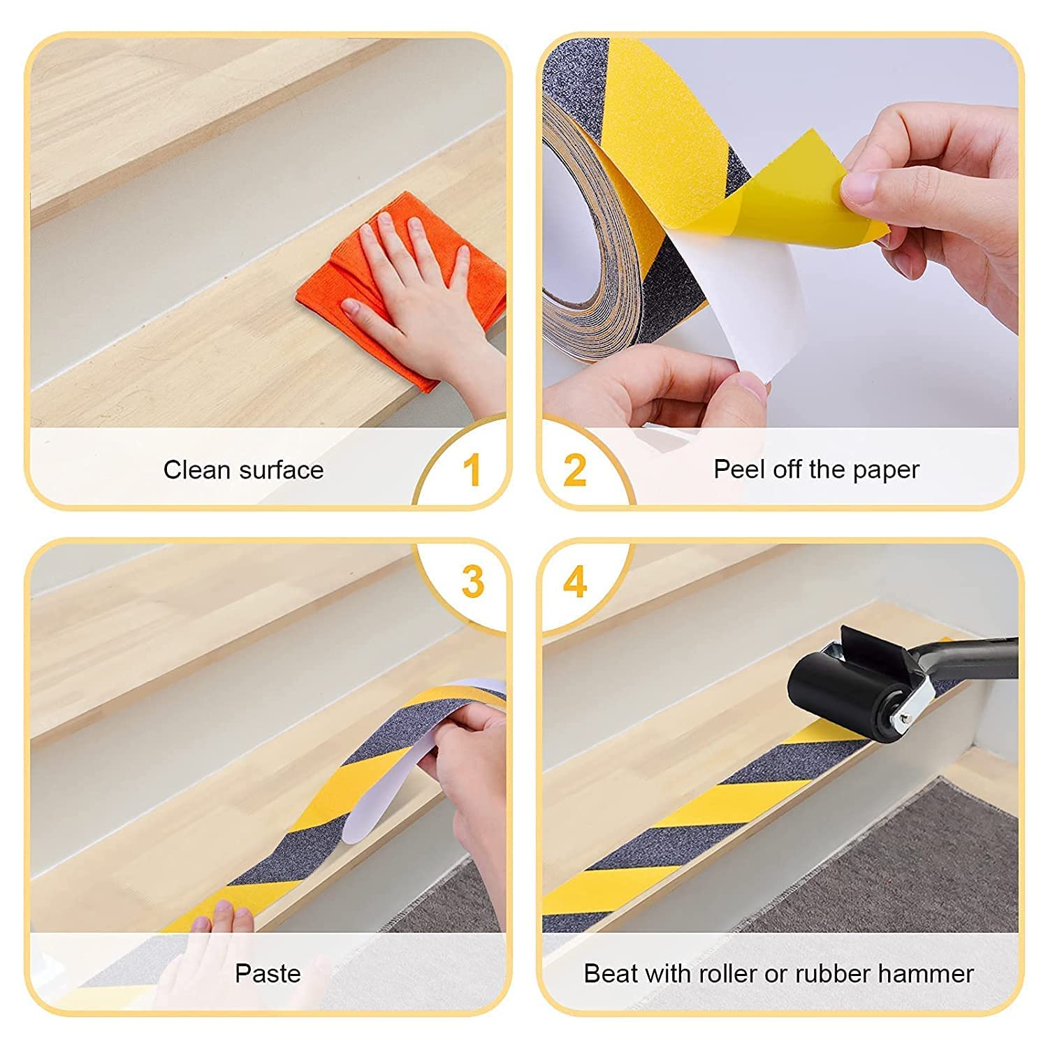 Giftock Double Sided Carpet Tape Heavy Duty, super Strong Sticky Tape for Carpet, Non Slip Waterproof Removable Mesh Grid Suitable for Hardwood Floors, mats(CARPET ADHESIVE YELLOW TAPE)