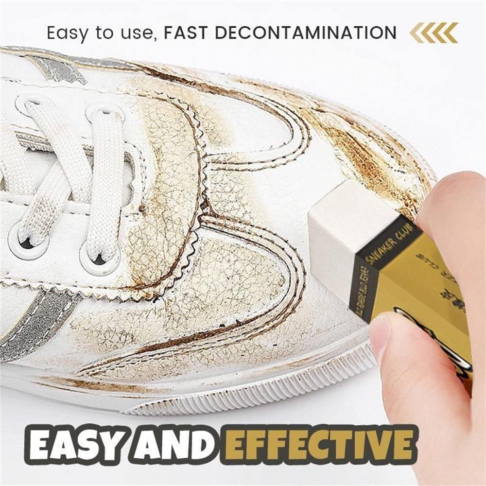 Giftock Effective Shoes and Sneaker Cleaning Eraser Sponge, Magical Sneaker Cleaner, Suede Shoe Cleaner Kit Eraser White Sole Waterproof, Professional Remove Stains Shoe Cleaner