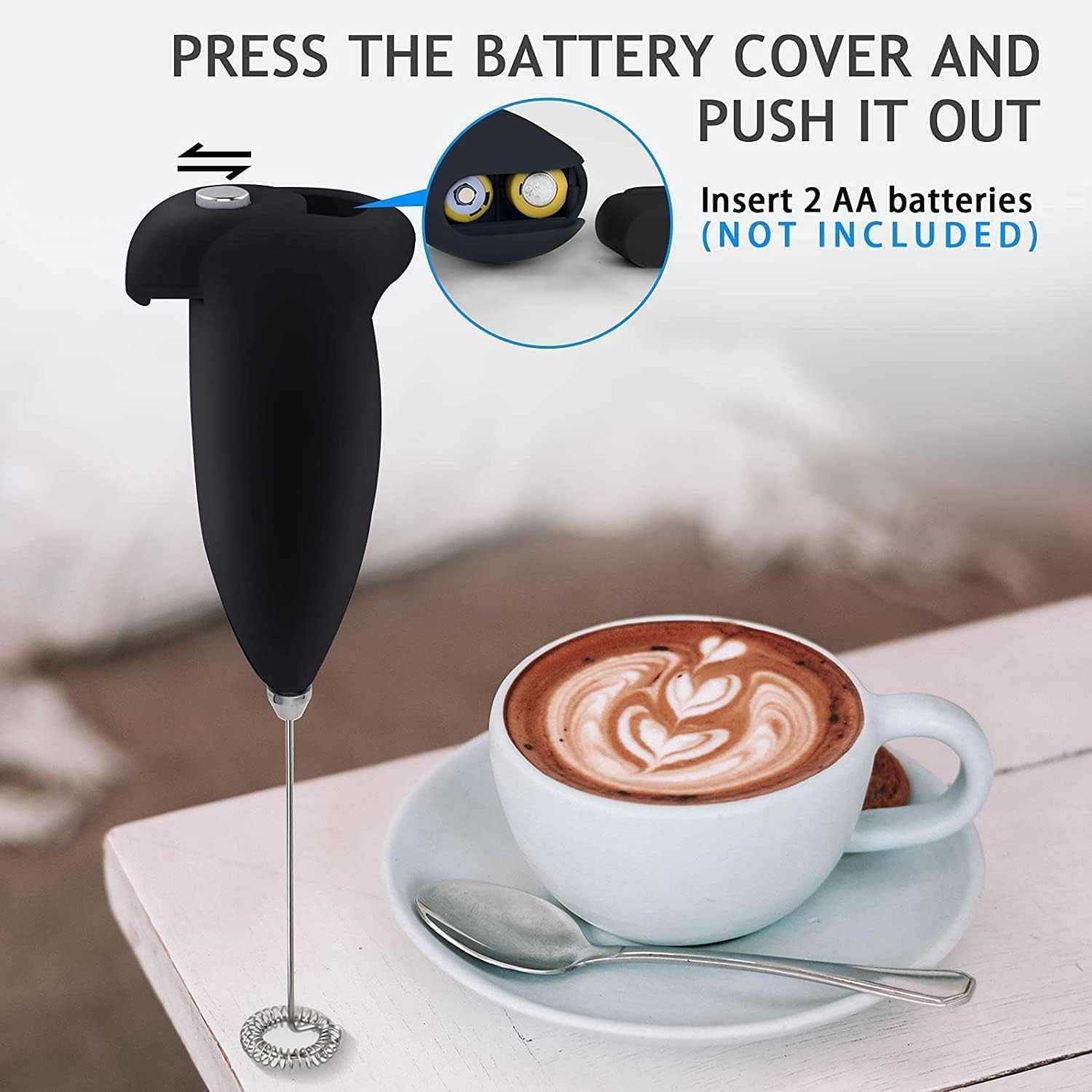 Giftock Hand Blender Mixer Froth Whisker Latte Maker for Milk Coffee Egg Beater Juicer, lassi Maker
