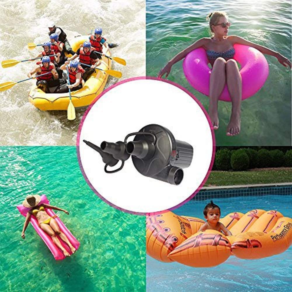 Giftock Multi-Purpose Electric Air Pump for Quickly Inflates/Deflates Sofa, Bed, Swimming Pool Tubes, Toys,Air Bags, Mattresses