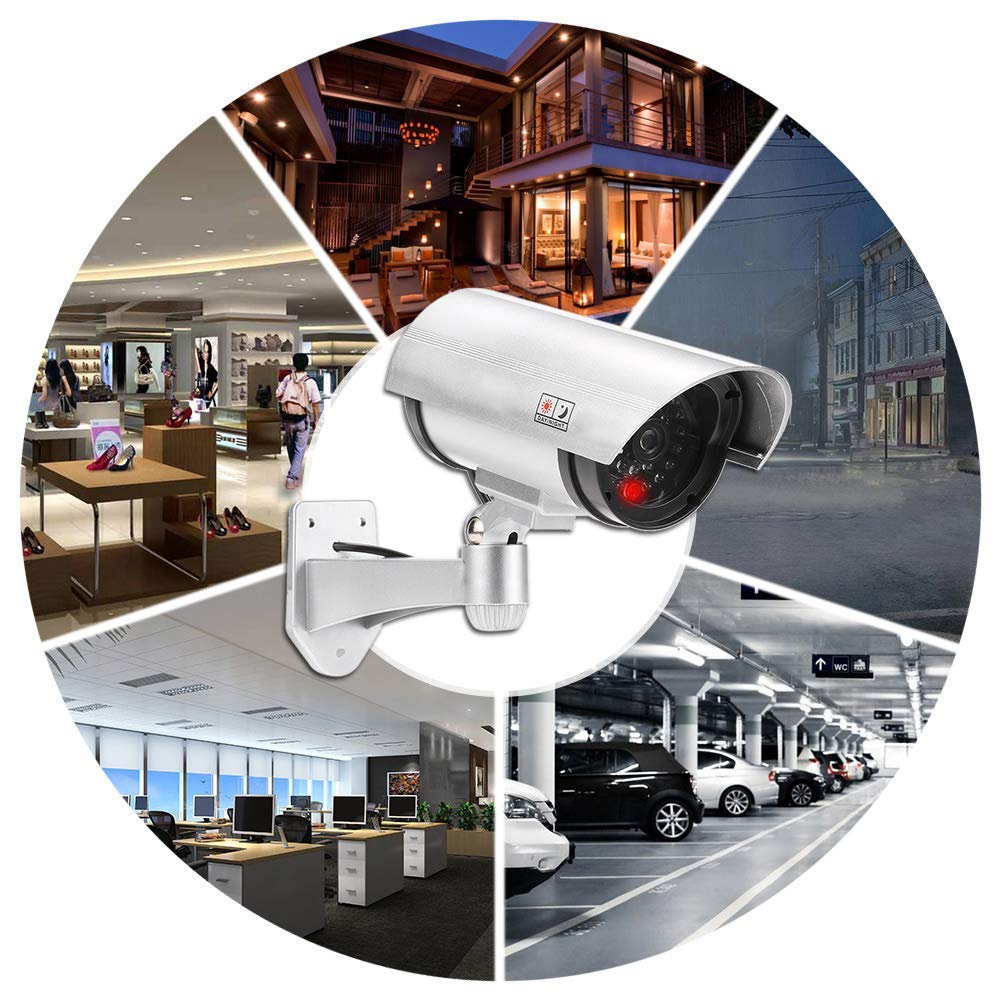 Giftock Realistic Looking Dummy IR Security CCTV Fake Bullet Camera with Flashing LED Light Indication