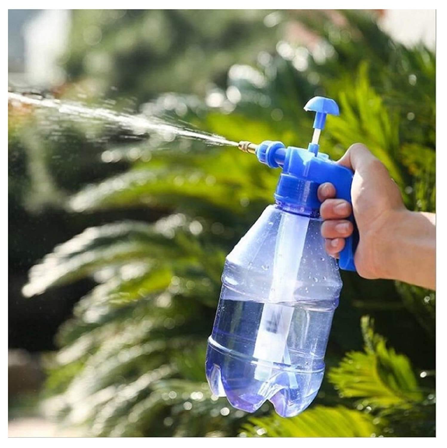 Giftock Premium 1 PC Garden Pump Pressure Sprayer, Lawn Sprinkler, Water Mister, Spray Bottle for HERBICIDES, Pesticide, FERTILIZERS, Plant Flowers 1.5 Litre Capacity - Multicolour