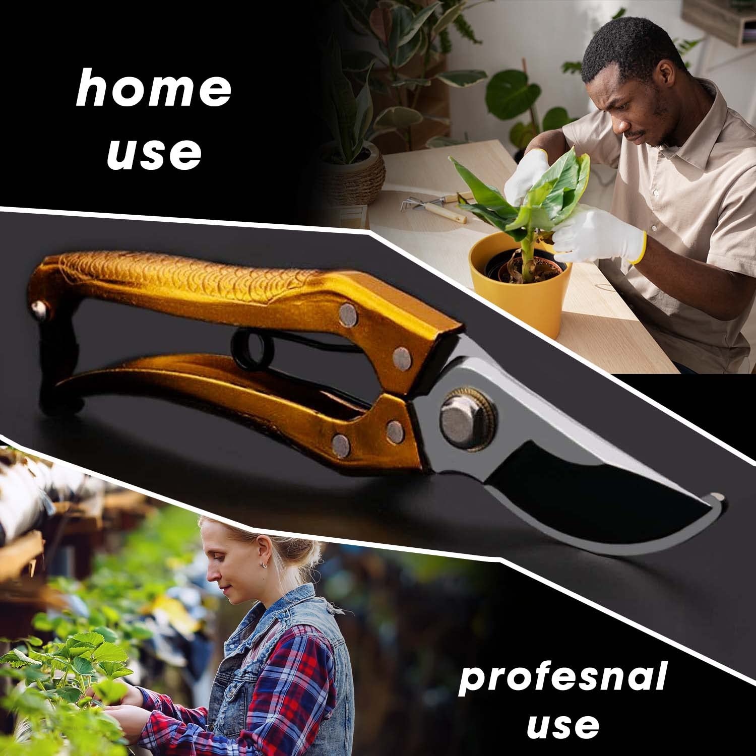 Giftock Heavy Duty Plant Cutter For Home Garden | Grip-Handle Flower Sharp Cutter | 8 Inch Garden Bypass Pruning Shears | Pruners Scissor with Safety Lock | Garden Scissors For Home Gardening