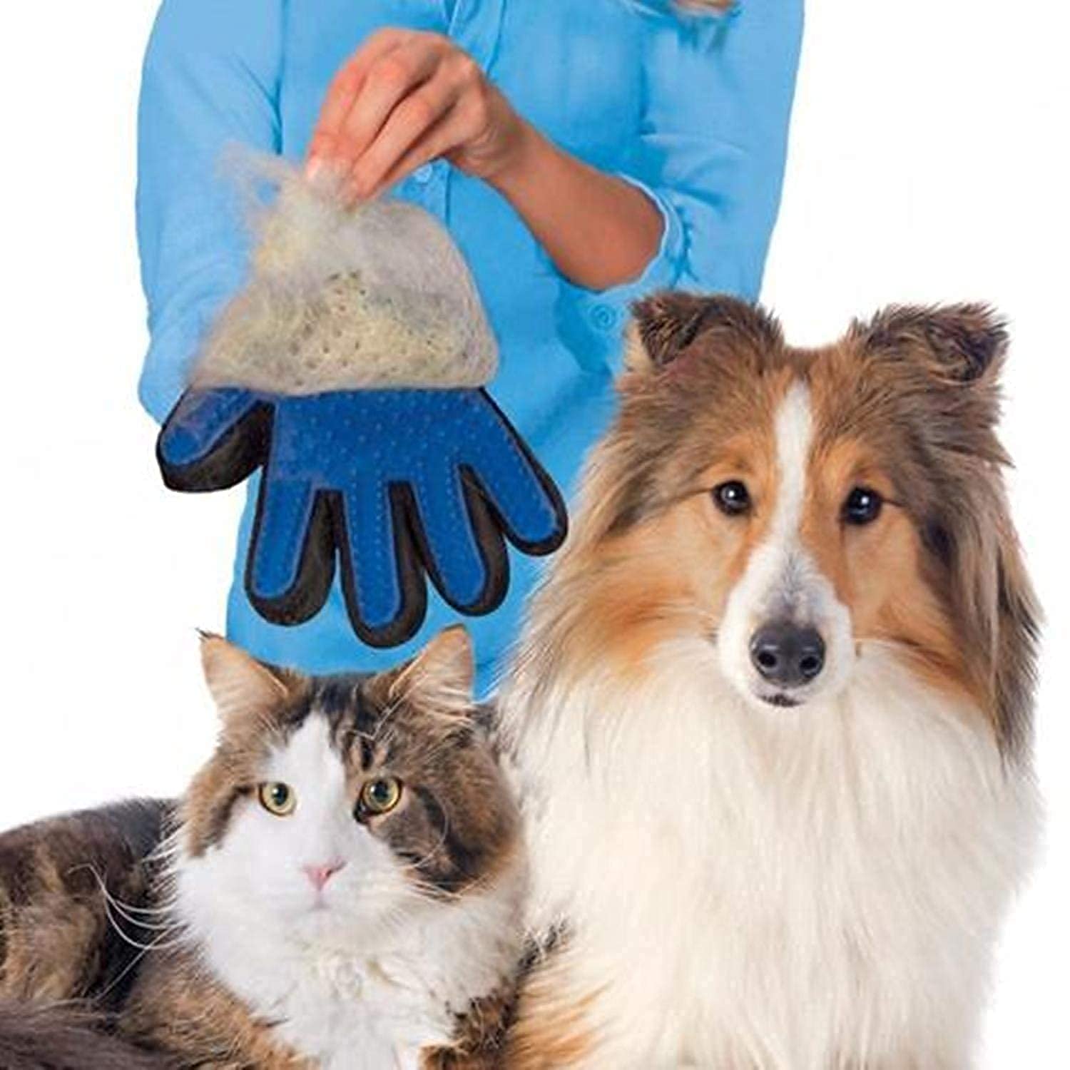 Giftock DOG CLEANER GLOVES | Deshedding Pet Grooming Washing Gloves for Dogs and Cats Hair Remover Brush Gloves | Dog, Cat Bathing Scrubber Gloves
