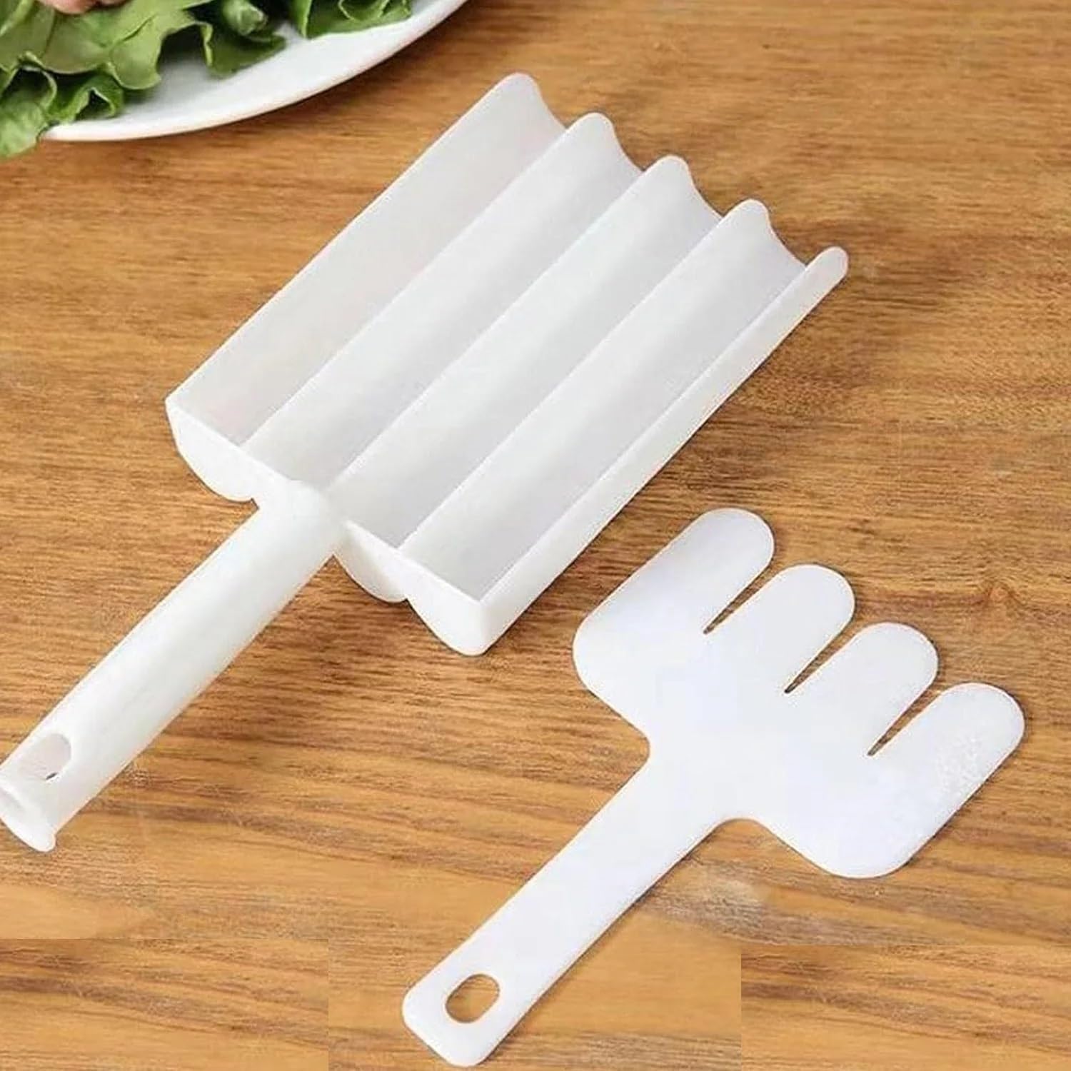 Giftock Small Multifunction Fritters Maker - Creative Fritters Scoop Multi-Function Ball Maker | Portable Maker for Making Cake Balls, Ice Cream Spoon, Doughnut, Hand Cutting Scoop (2pc Set)