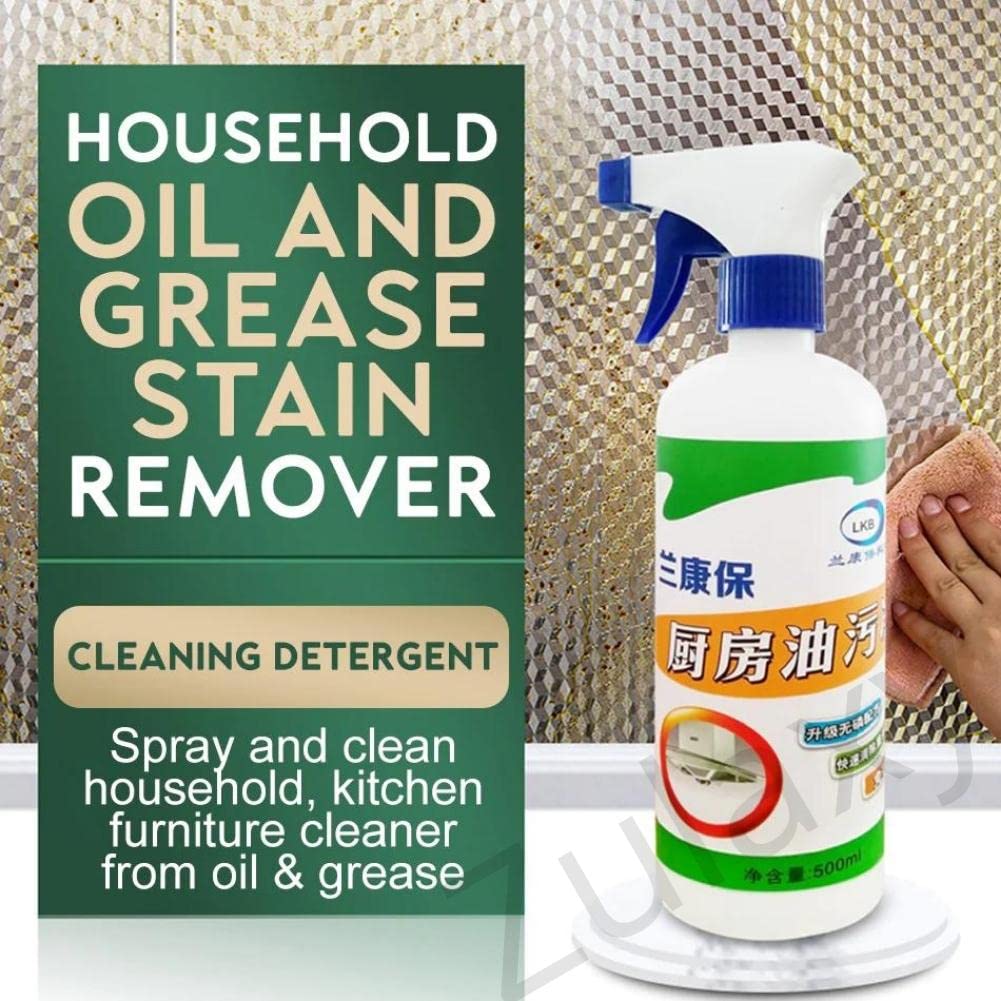 Giftock Kitchen Cleaner Spray for Oil & Grease Stain Remover, All Surface Non-Toxic & Non-Flammable Magic Degreaser Cleaning Spray for Kitchen, Chimney, Sink, Grill, Exhaust Fan & More! (500 ml)