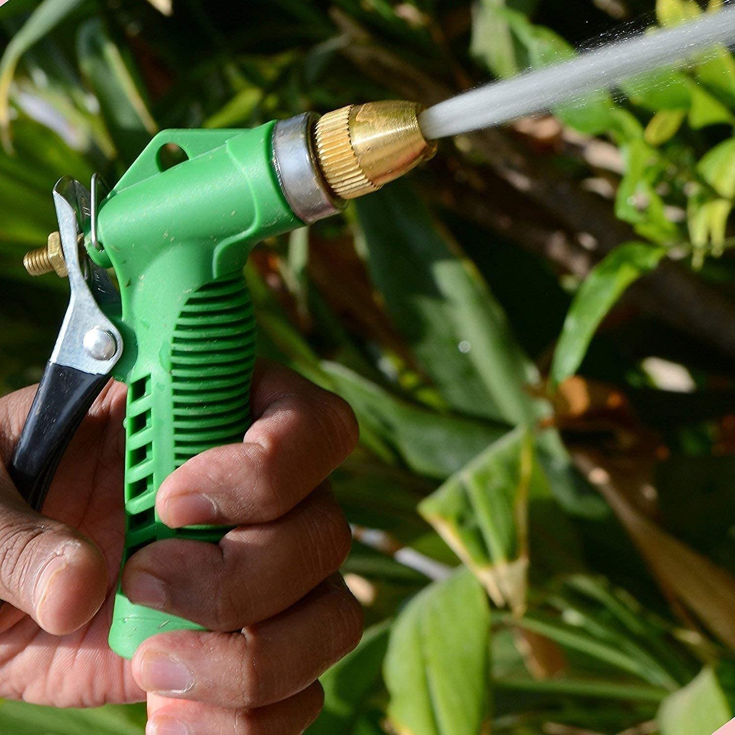 Giftock High Pressure Water Spray Gun Nozzle for Car,Bike,Plants Multi Functional for Gardening Car Washing, Plastic/Green(Pack of 1)