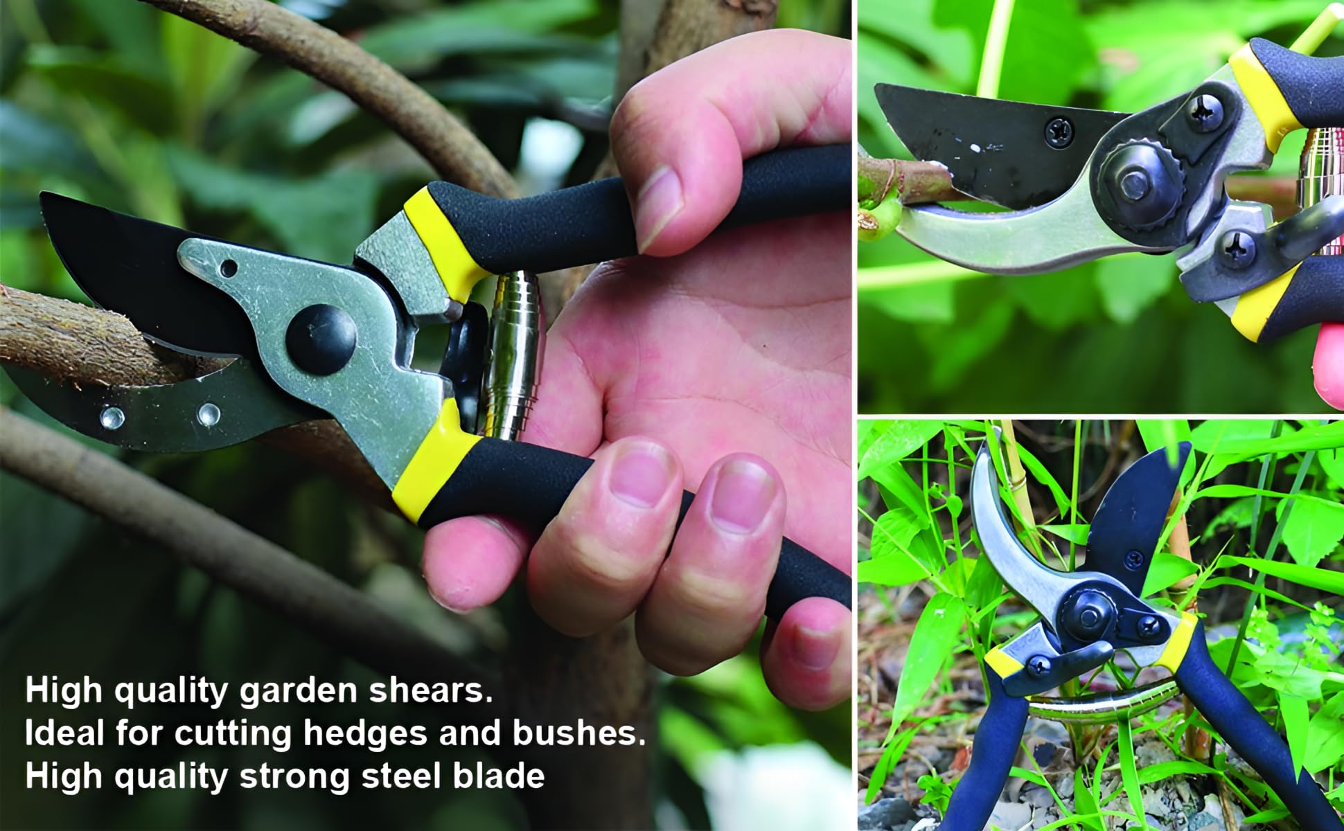 Giftock Heavy Duty Plant Cutter For Home Garden | Grip-Handle Flower Sharp Cutter | 8 Inch Garden Bypass Pruning Shears | Pruners Scissor with Safety Lock | Garden Scissors For Home Gardening