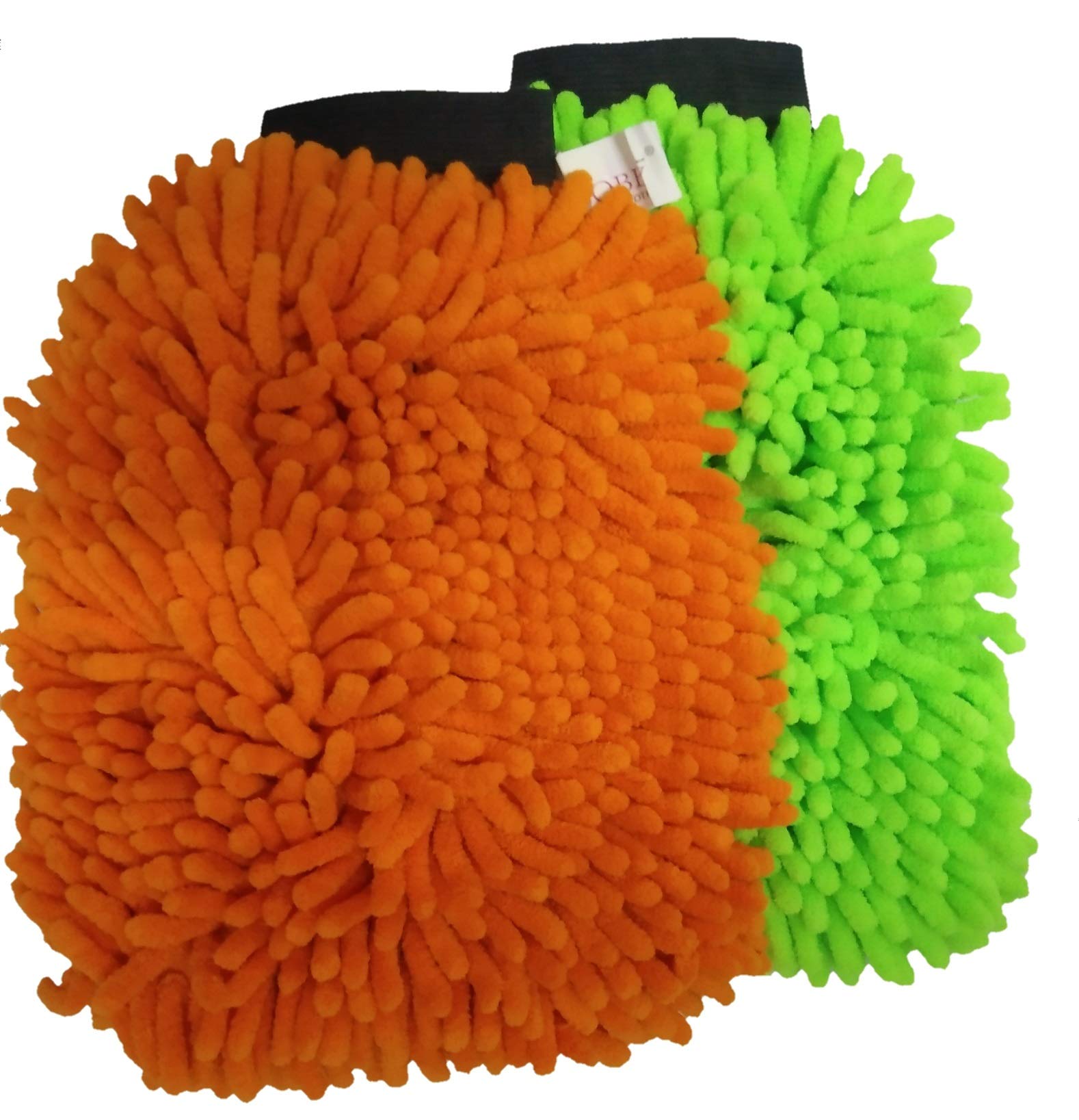 Giftock Microfiber Wash and Dust Chenille Mitt Cleaning Gloves (1 PC Single Sided, Extra Large, Big Chenille Mitt Glove) Multicolor