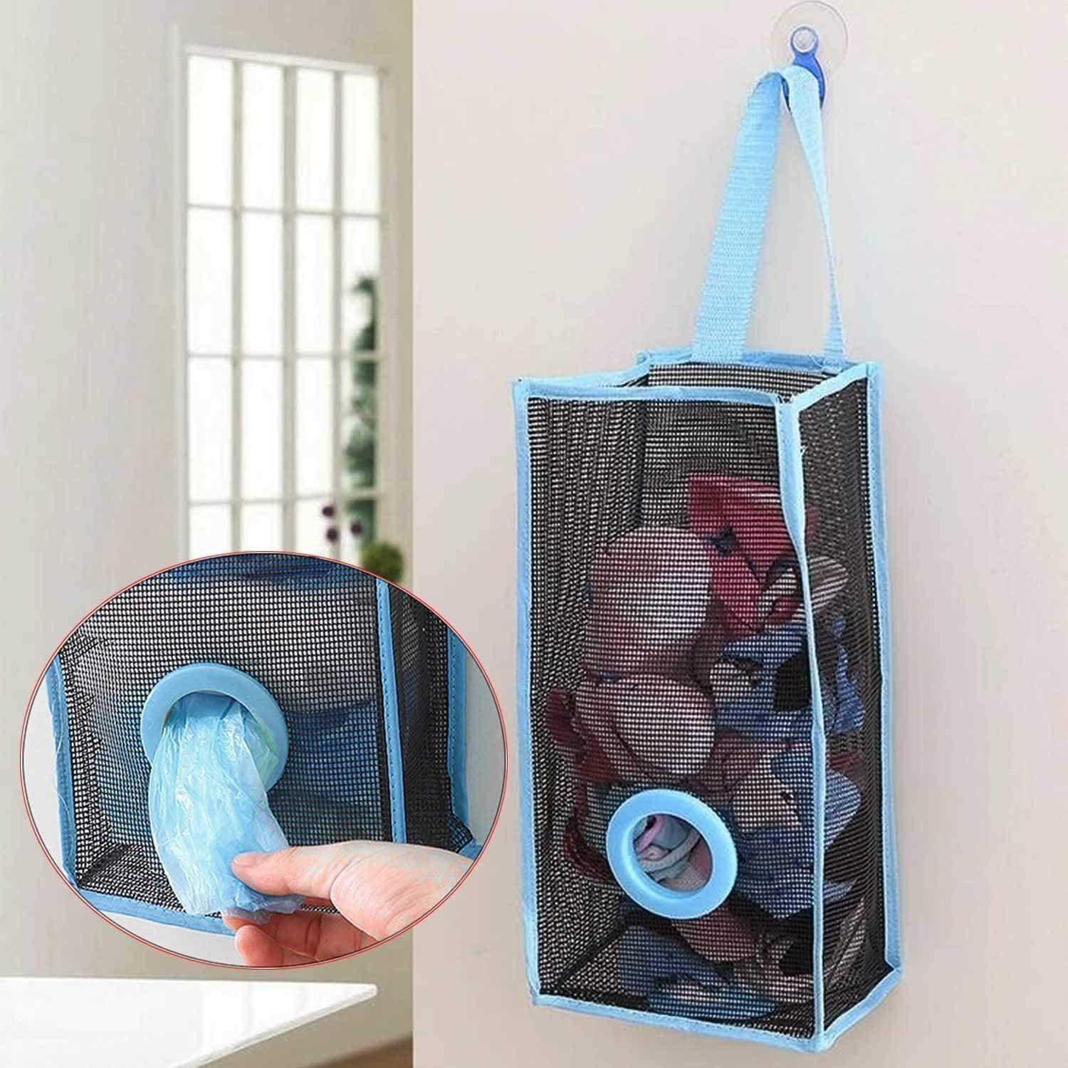 Giftock Wall Hanging Garbage Bags Recycle Breathable Storage Polythene Garbage Bags Kitchen Organizer Plastic Wall Mounted Rubbish Bag Container