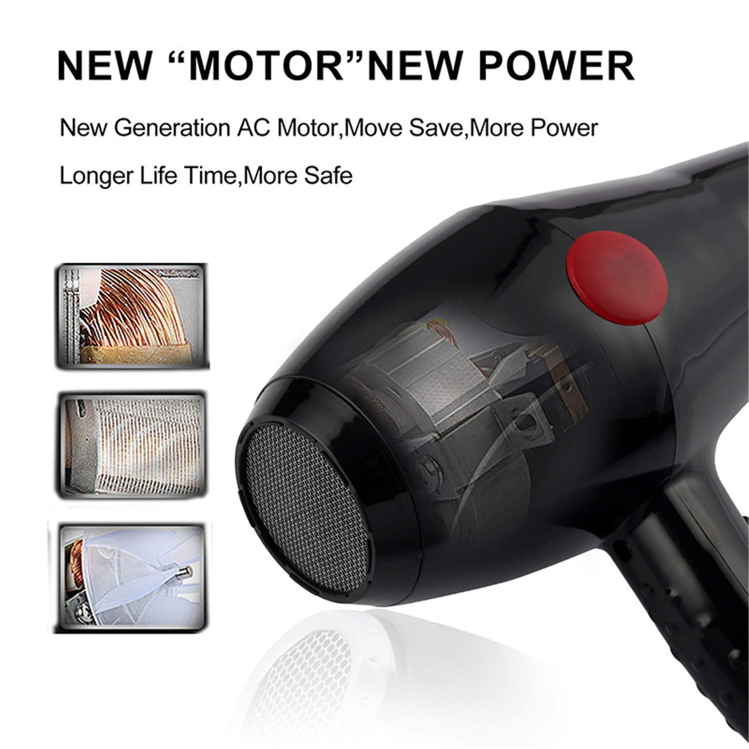 Giftock Chaoba Hair Dryer with 2 Speed Control and Cold and Warm Wind 2000 watts Ch-2800 Black