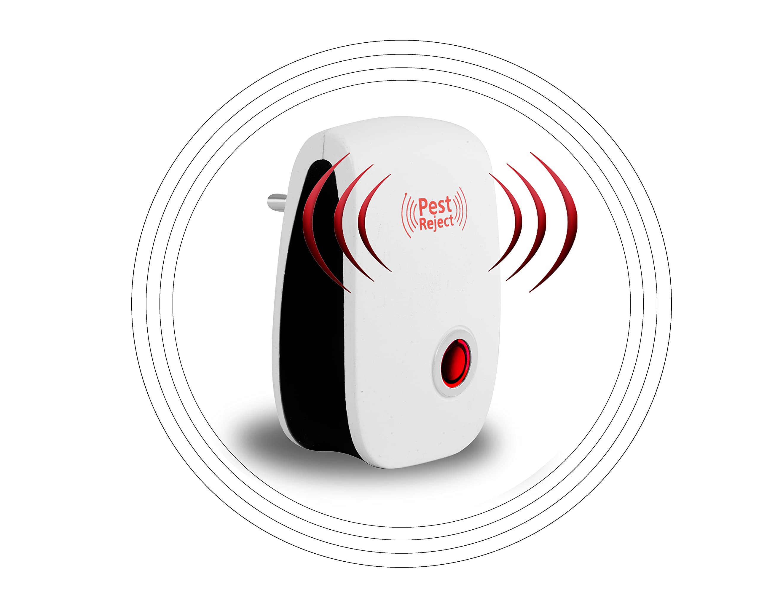 GiftockPEST REJECT Ultrasonic Pest Repeller to Repel Rats, Cockroach, Mosquito, Home Pest and Rodent Repelling Aid for Mosquito, Cockroaches, Ants Spider Insect Pest Control Electric Pest Repelling (White)