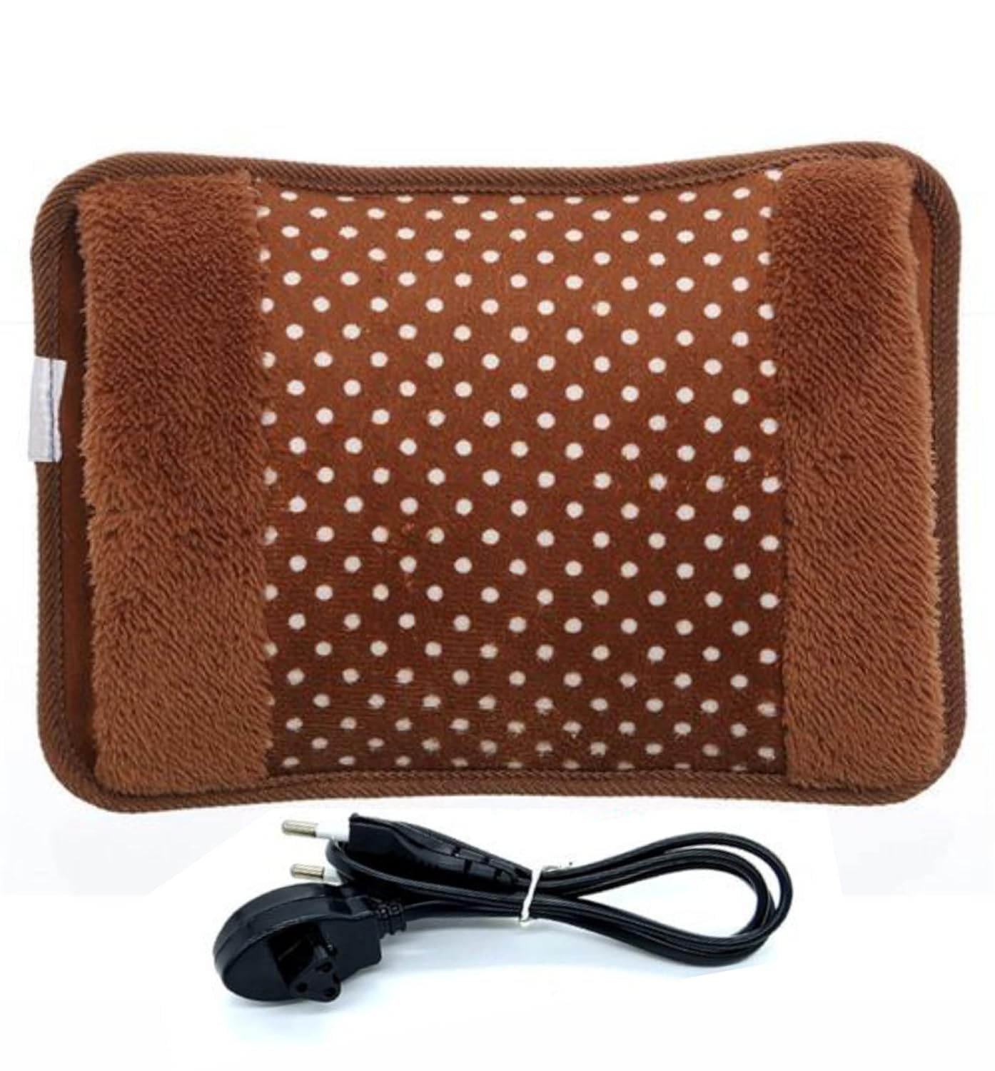 Giftock Premium Velvet Electric Hot Water Bag for Pain Relief With a Heating Pad For Period Cramps, Shoulder, Back, Neck (Brown Color)