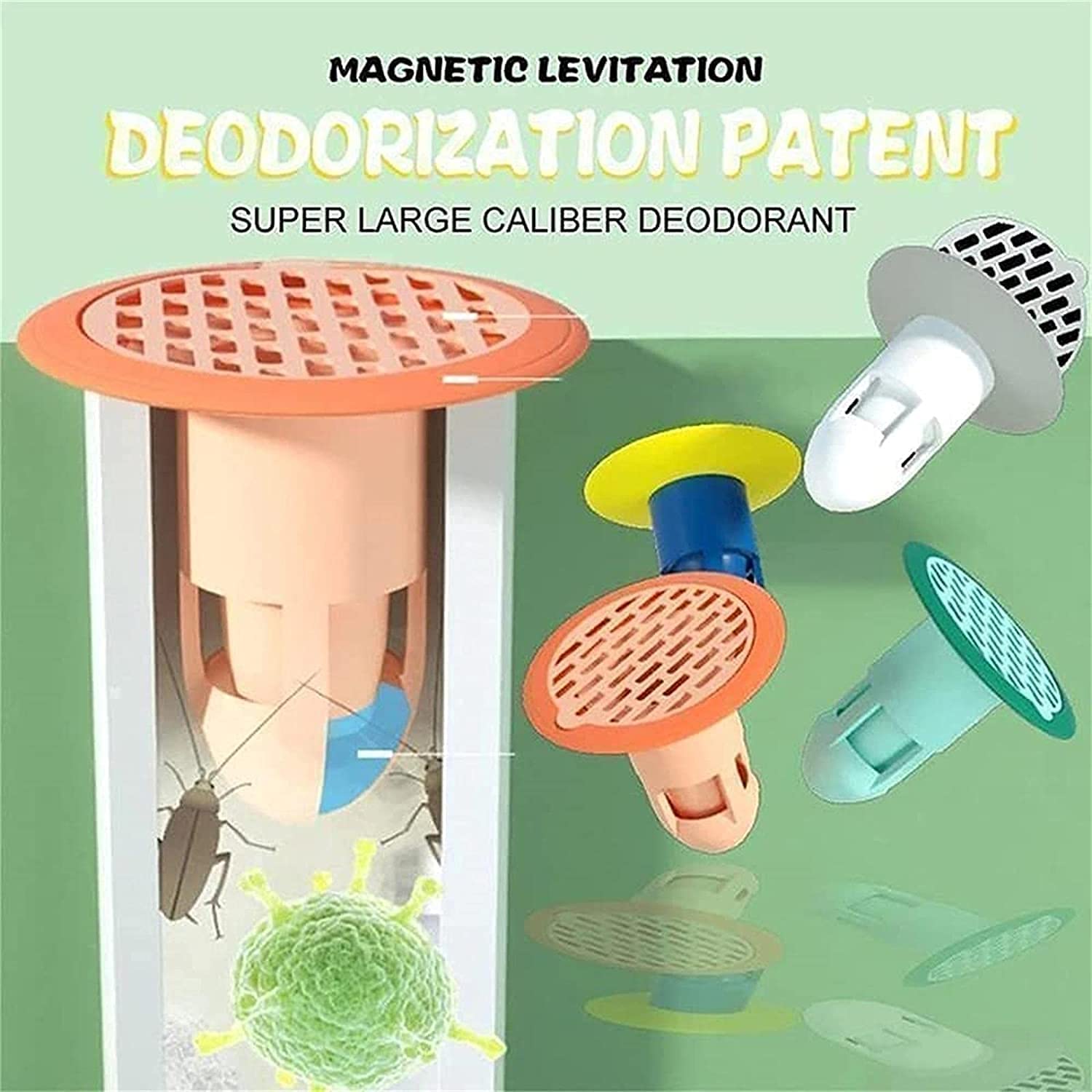 Giftock New 360° Deodorant Floor Drain, Household Bath Shower Hair Catcher Stopper Kitchen Sink Filter Drain (Set of 1).