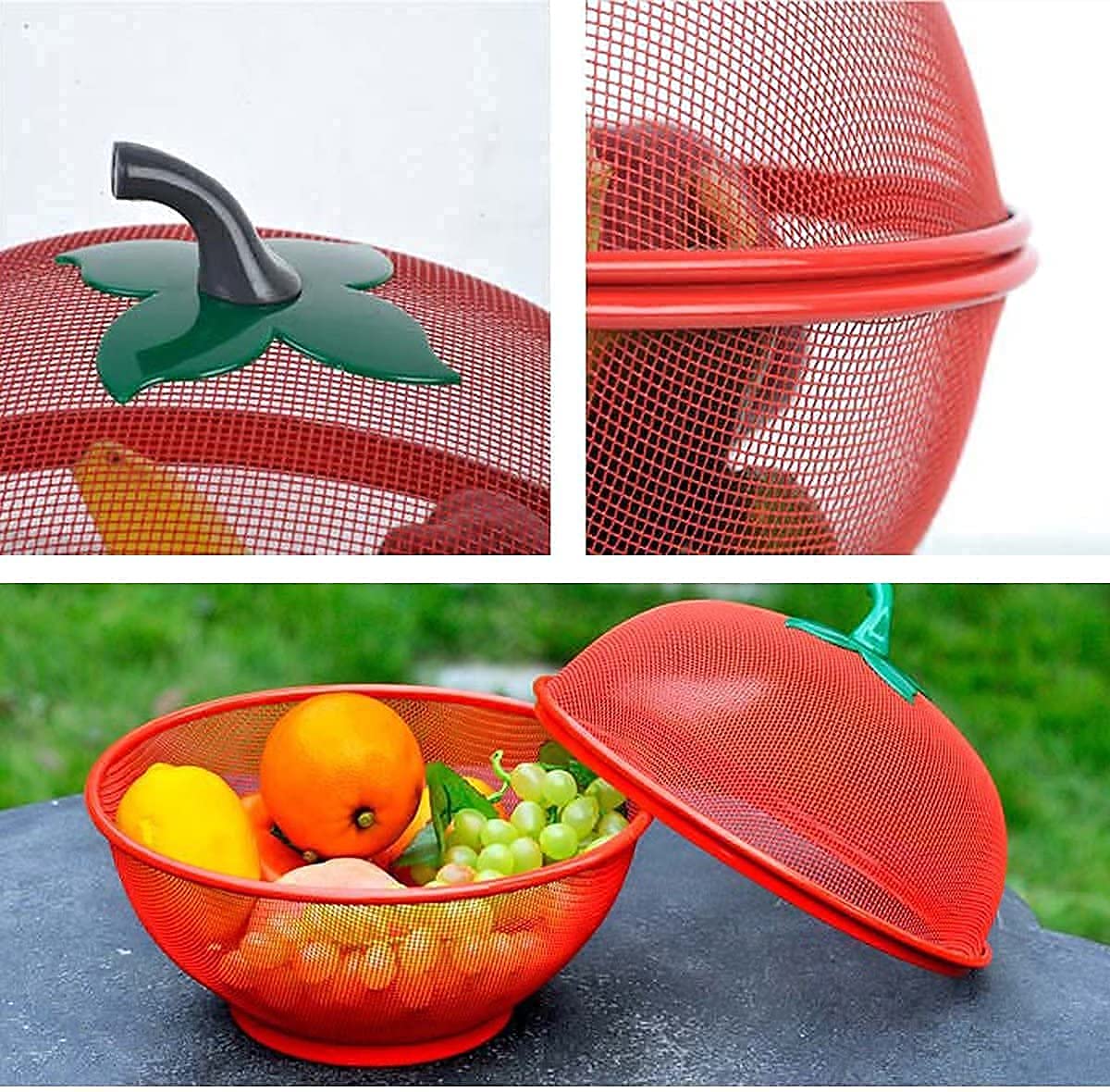 Giftock Enterprise Apple Shape Net Fruits & Vegetables Basket for Kitchen, Fruit Basket with Net Cover, Fruit and Vegetable Stand Basket, Fruit Net Cover (Multi Colour)