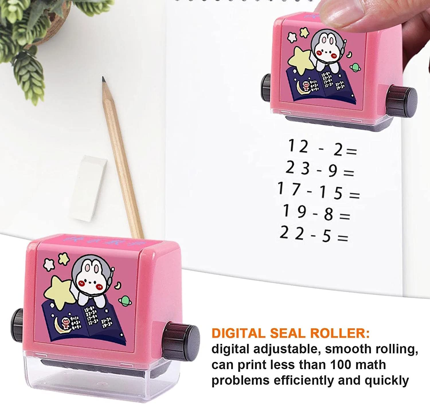 Giftock Smart Number Rolling Maths Stamps for Kids, Multiplication Maths Roller Stamp, Smart Math Roller 100 Learning Toy for Preschool, Stamp Art for Kids (Pack of 1- Multicolor)(Multiplication)