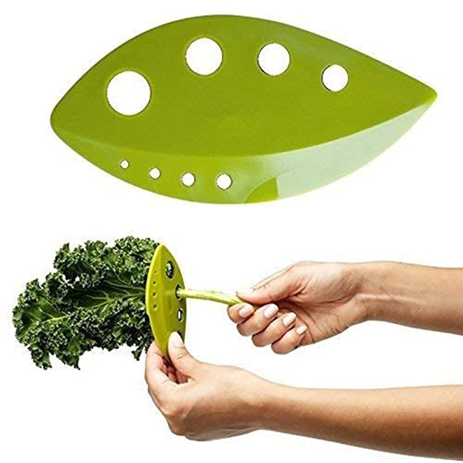 Giftock Vegetable Leaf Stripper, Plastic Leaves Remover Kale, Chard, Collard Greens Loose Leaf Herb Stripper Vegetable Leaf Stripping Device (Pack of 1)