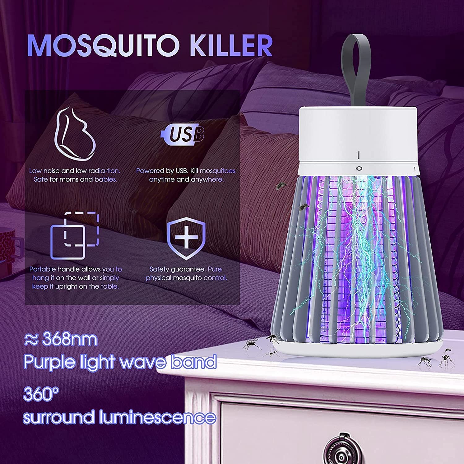 Giftock Mosquito-Killer-Lamp-International-Eco-Friendly-Bug-Zapper-Electric-Mosquito-Lamp-Dual-Mosquito-Zapper