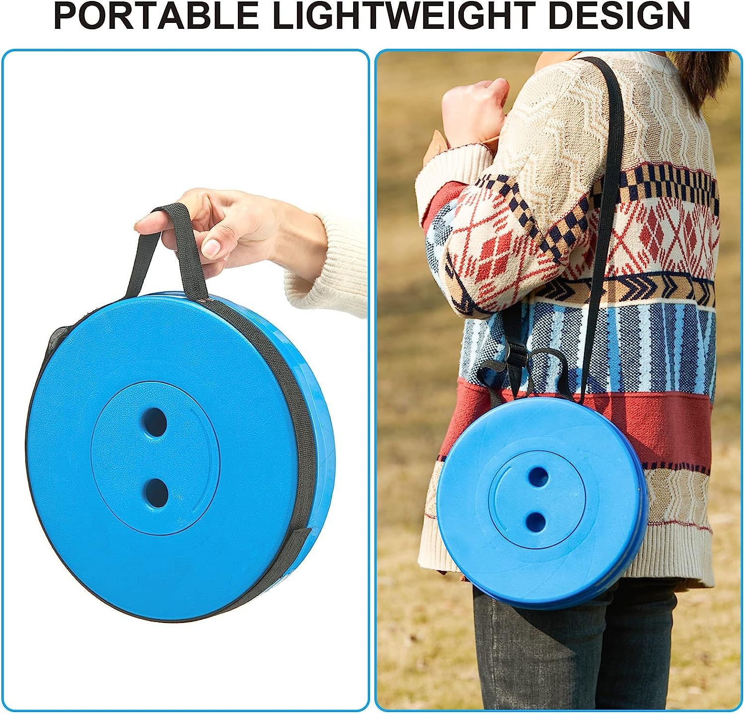 Giftock Upgraded Camping Stool Retractable Folding Stool,Collapsible Telescoping Stool Portable Stool with Max Load 200KGS for Adults for Indoor Outdoor Hiking Gardening Travel (Red)