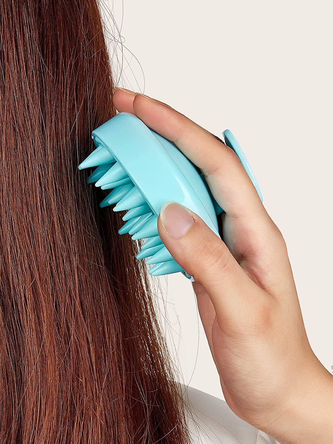 EPISKEY® Scalp Massager Shampoo Brush, Scalp Massage Shampoo Brush Shower Head Scrubber Scalp Brush (BLUE-35)