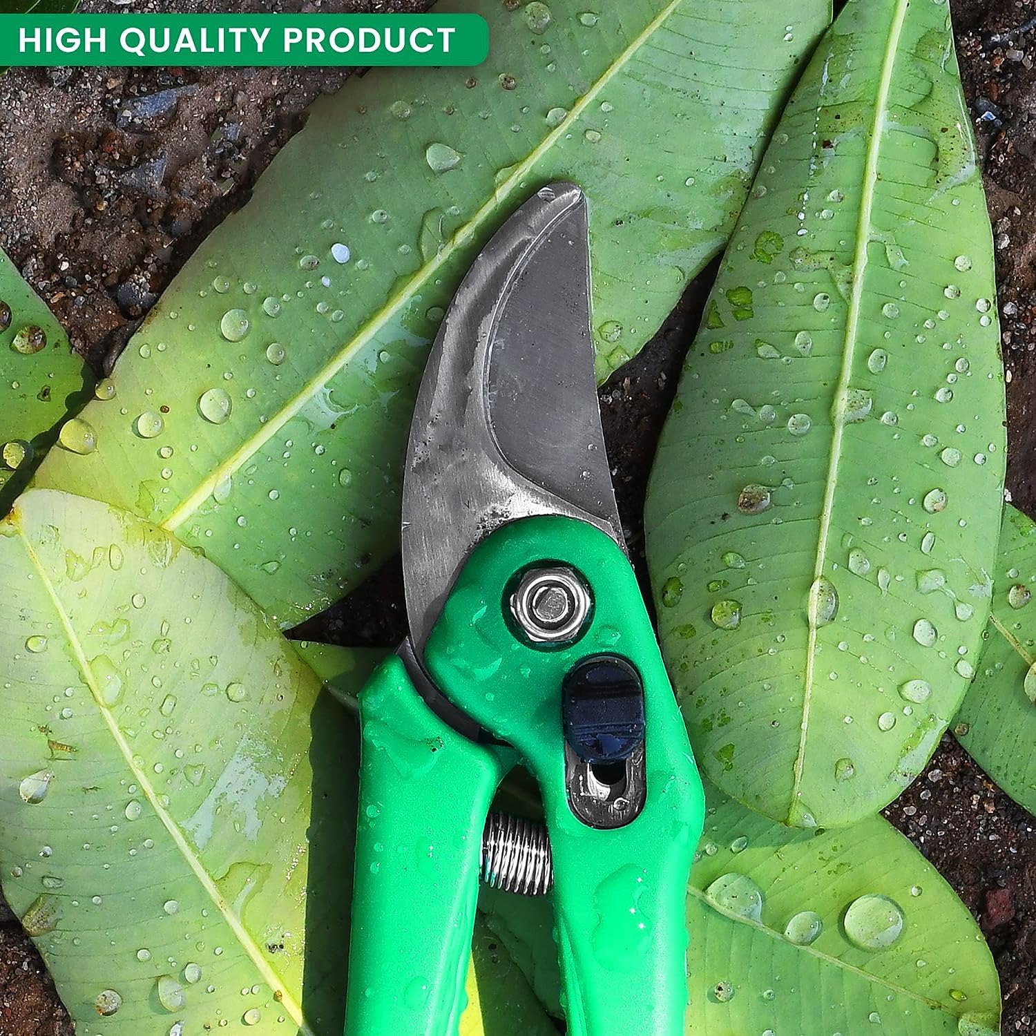 Giftock Heavy Duty Plant Cutter For Home Garden | Grip-Handle Flower Sharp Cutter | 8 Inch Garden Bypass Pruning Shears | Pruners Scissor with Safety Lock | Garden Scissors For Home Gardening