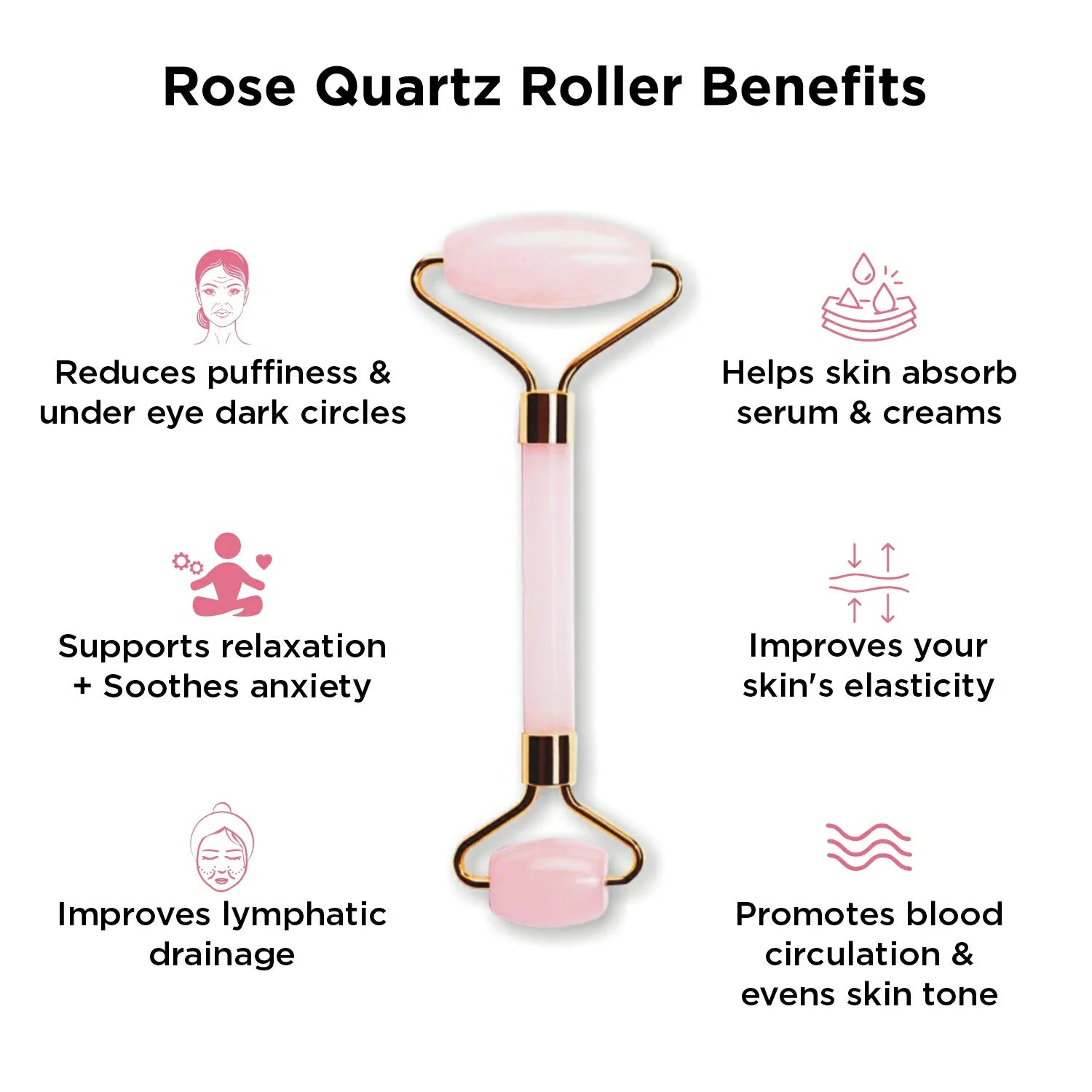 Rose Quartz Roller For Face – Anti-Aging And Anti-Wrinkle Tool