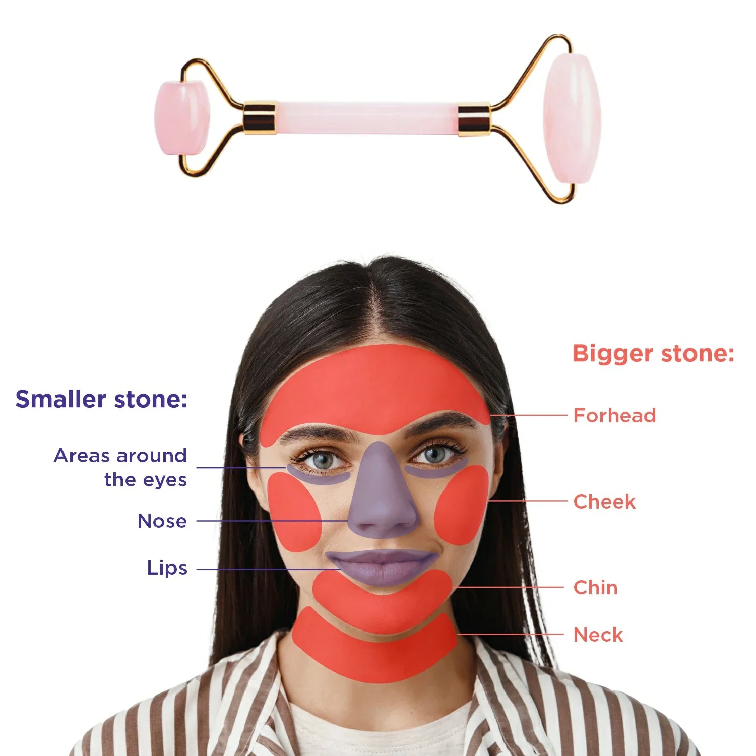 Rose Quartz Roller For Face – Anti-Aging And Anti-Wrinkle Tool