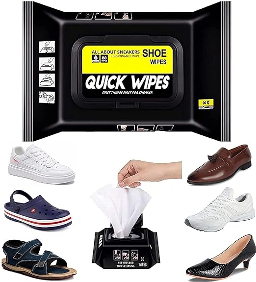 Shoe Cleaner Wipes Portable Sneakers Cleaner Shoe Wipes Quickly Remove Dirt & Stains, Cleaning Kit for Most Footwear