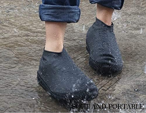 Foldable Overshoes Reusable Water Sand Rain Protective Silicone Shoe Covers for Man and Woman -