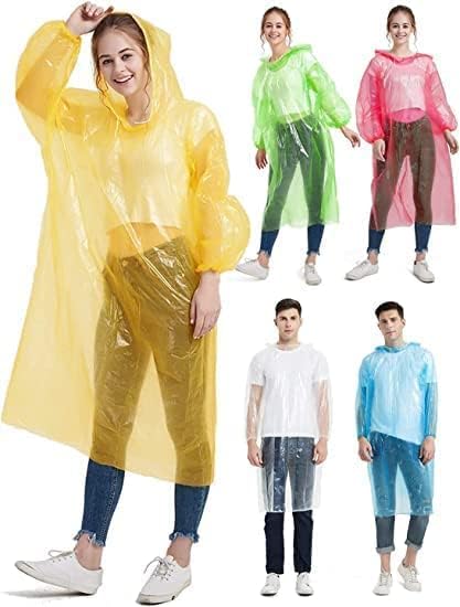 Ball Shape Disposable Raincoat Adults Hood Poncho Ball Rain Coat Waterproof  (Set Of 5)