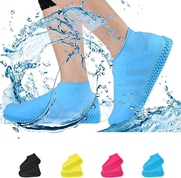 Foldable Overshoes Reusable Water Sand Rain Protective Silicone Shoe Covers for Man and Woman -