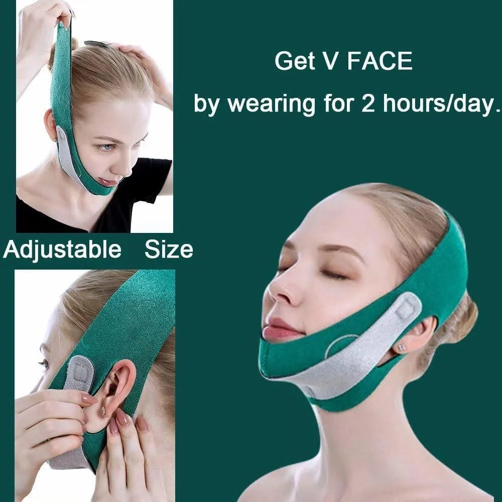 V Line Face Shaper Women Chin Cheek Lift Up Belt Face Lifting Belt Elastic Face Slimming