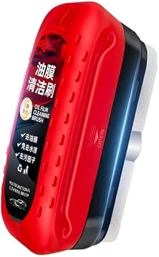Car Glass Oil Film Cleaning Brush, Automotive Glass Cleaning Tool with Hydrophobic Coating Cleaner