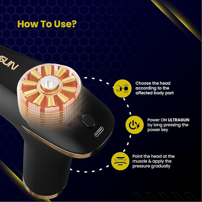 UltraCare PRO Ultragun Massage Gun For Full Body Relaxation|Deep Tissue Percussion Massager Machine For Muscle