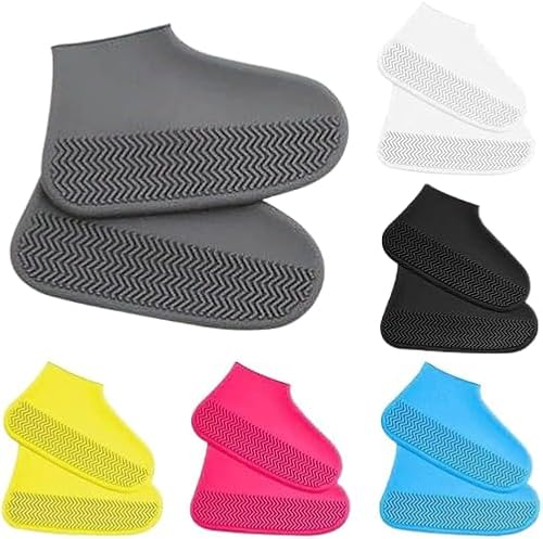 Foldable Overshoes Reusable Water Sand Rain Protective Silicone Shoe Covers for Man and Woman -