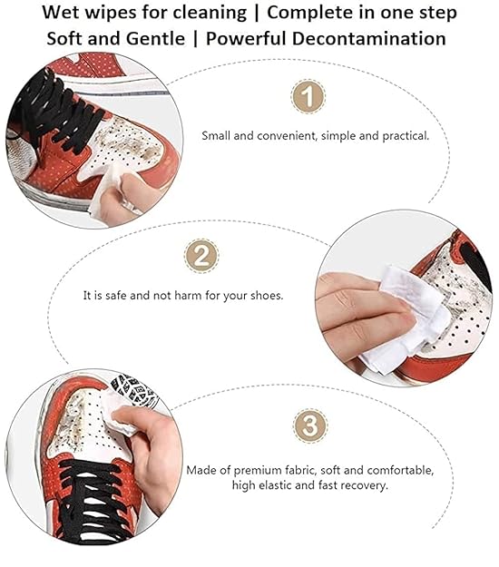 Shoe Cleaner Wipes Portable Sneakers Cleaner Shoe Wipes Quickly Remove Dirt & Stains, Cleaning Kit for Most Footwear